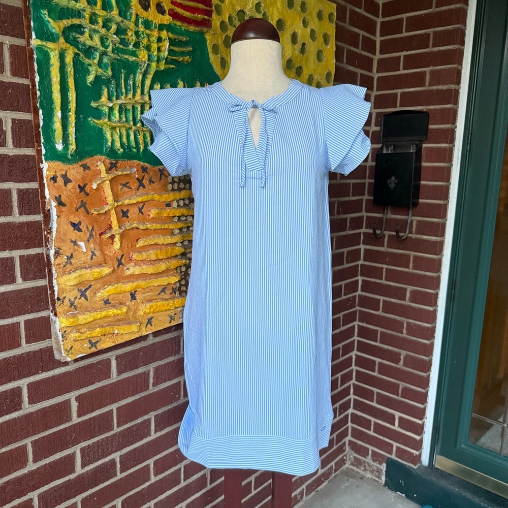 Vineyard Vines Harbor Stripe Flutter Tunic Dress